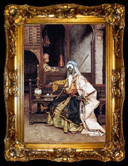 framed  unknow artist Arab or Arabic people and life. Orientalism oil paintings  491, ta009-2